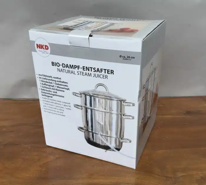 Biodampf Entsafter aus Edelstahl