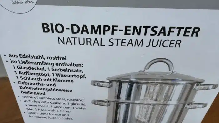 Biodampf Entsafter aus Edelstahl – Bild 2