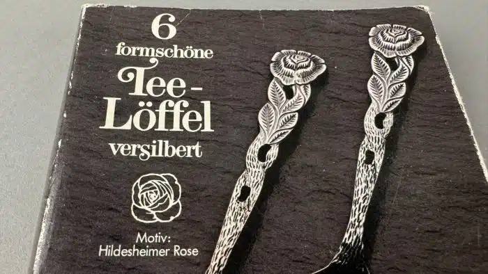 6 Kaffeelöffel Teelöffel Hildesheimer Rose Versilbert – Bild 5