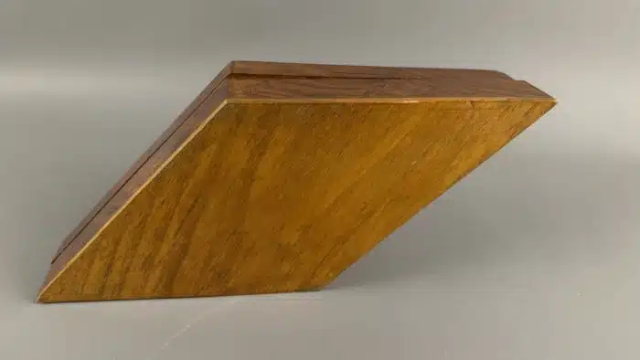 Edle Wurzelholz Schatulle Rautenform mit Samt Einlage  L 35 cm B 16 cm – Bild 6