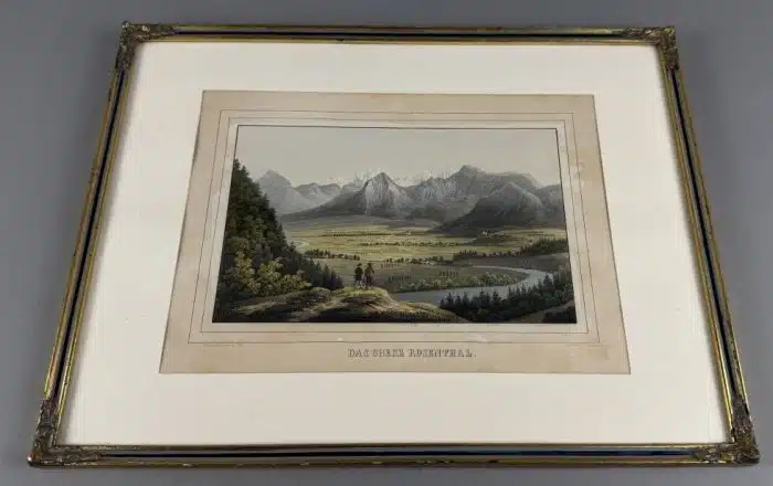Das obere Rosenthal Lithographie von Joseph Wagner in schönem Rahmen 44 x 34 cm
