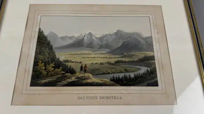 Das obere Rosenthal Lithographie von Joseph Wagner in schönem Rahmen 44 x 34 cm – Bild 2