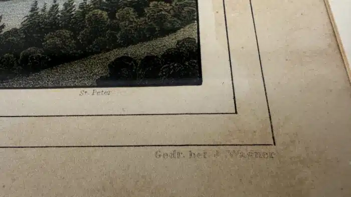 Das obere Rosenthal Lithographie von Joseph Wagner in schönem Rahmen 44 x 34 cm – Bild 7