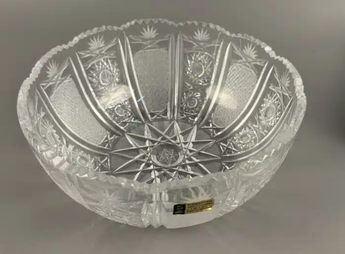 Stölzle Bleikristall Schüssel handgeschliffen Dm. 21 cm in originalem Karton – Bild 3