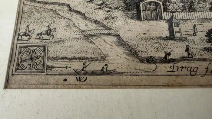 Kupferstich Valvasor Greifenburg in schönem Rahmen 32 x 23 cm – Bild 4
