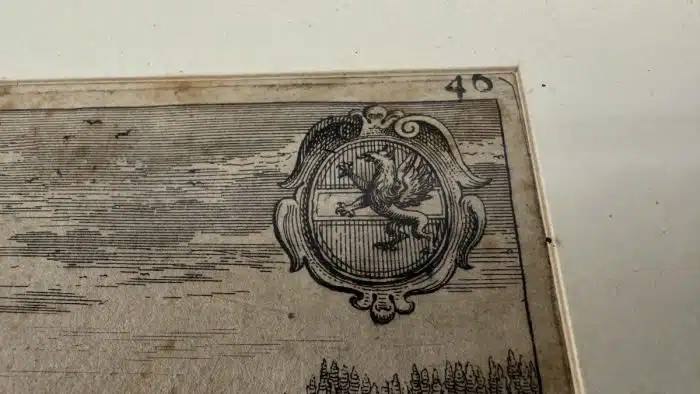 Kupferstich Valvasor Greifenburg in schönem Rahmen 32 x 23 cm – Bild 6