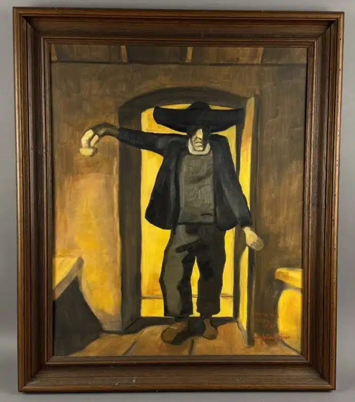 Öl af Platte nach Albin Egger-Lienz signiert, datiert 65 x 56 cm