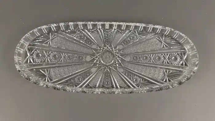 Bleikristall Glasplatte Vorlegeplatte 18 x 44 cm – Bild 2