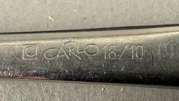Carlo Besteck für 6 Peronen je 6 Messer, Gabeln, Löffel, Kaffeelöffel, in originalem Karton – Bild 3