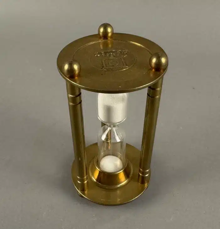 Messing Sanduhr H 13 cm – Bild 4