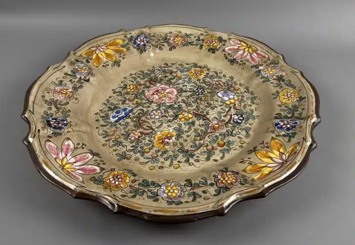 große Vorlegeplatte Majolika - Teller  Originale di Gubbio Dm. 50 cm