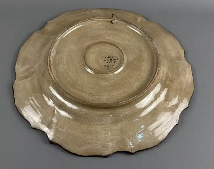 große Vorlegeplatte Majolika - Teller  Originale di Gubbio Dm. 50 cm – Bild 3