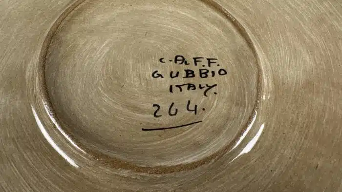 große Vorlegeplatte Majolika - Teller  Originale di Gubbio Dm. 50 cm – Bild 4