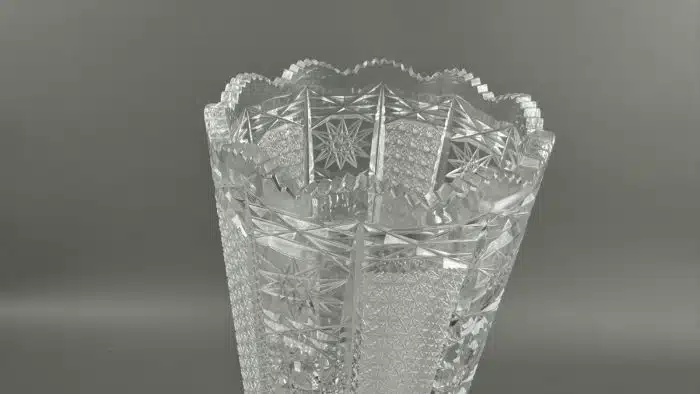 große Stölzle Bleikristall Vase H 39 cm – Bild 2