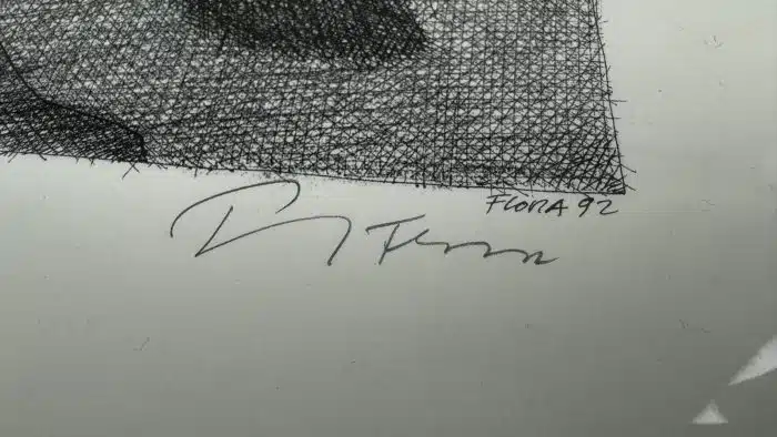 PAUL FLORA Druck signiert 50x40 cm: Rabe Zu Edgar Allan Poe mit Rahmen – Bild 4