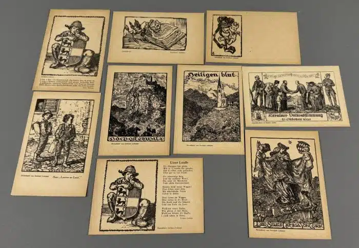 9 Stück original Postkarten Switbert Lobisser Verlag Artur Kollitsch