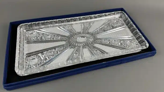Stölzle Bleikristall Vorlegeplatte 39x18 cm in originaler Verpackung – Bild 2