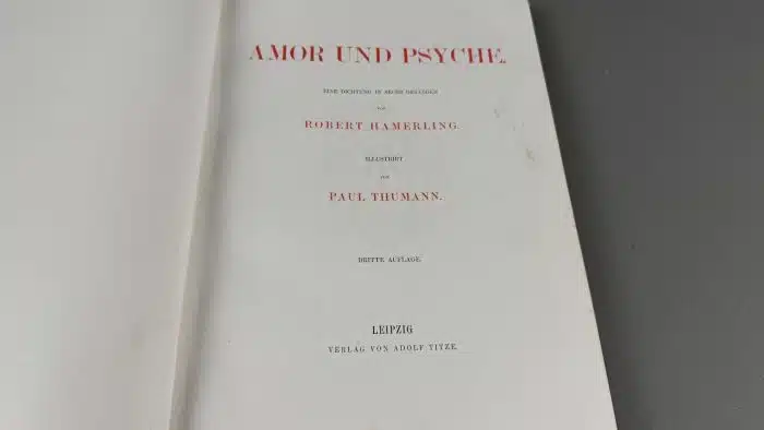 Amor und Psyche. Eine Dichtung in sechs Gesängen. Lpz., Titze, um 1885. 3 Auflage Stockfleckig – Bild 4