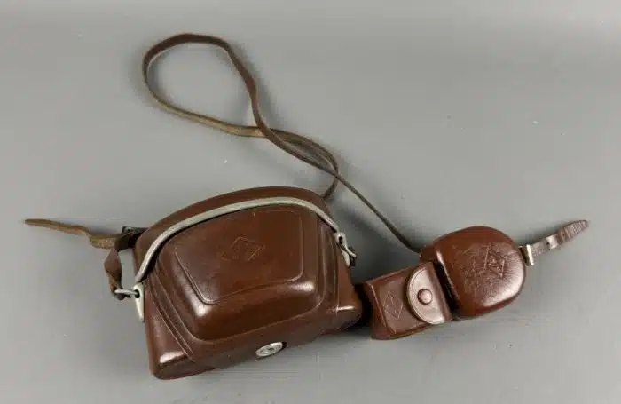 Agfa Optima  Compur Kammera mit versch. Objektiven im Lerderetui