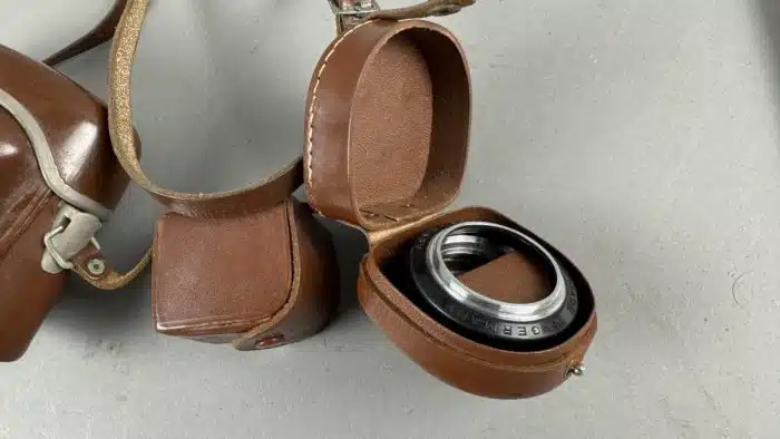 Agfa Optima  Compur Kammera mit versch. Objektiven im Lerderetui – Bild 3