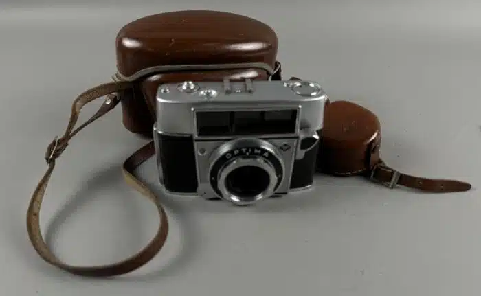 Agfa Optima  Compur Kammera mit versch. Objektiven im Lerderetui – Bild 5