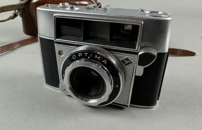 Agfa Optima  Compur Kammera mit versch. Objektiven im Lerderetui – Bild 7