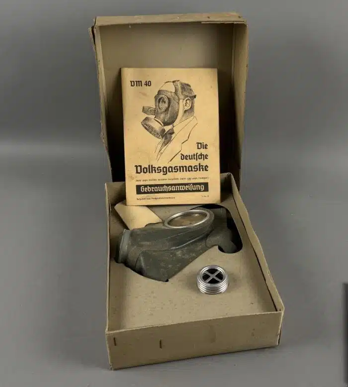 "Die deutsche Volksgasmaske" Luftschutz VM40 im original Karton
