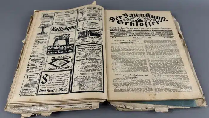 Der Bau und Kunstschlosser 1921 Fachzeitschrift  des Reichsverbandes deutscher Schlosser - Innungen – Bild 3