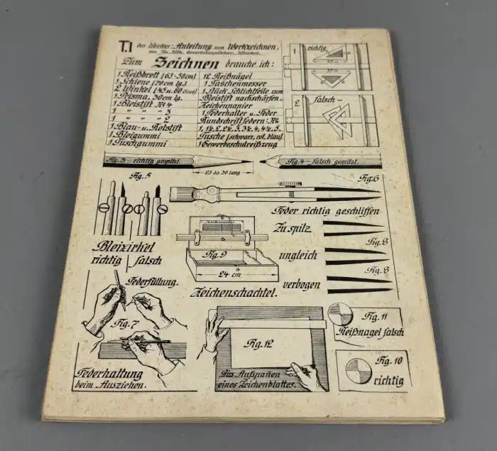 verschiedene Tafel  Werkzeichnen Schlosser
