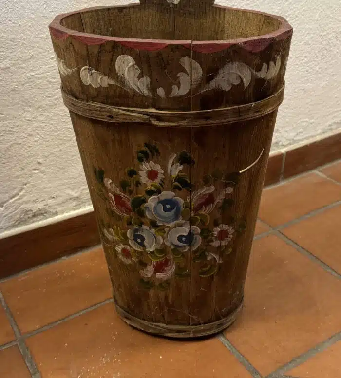 bäuerlich bemalter Regenschirmständer H 61 – Bild 2