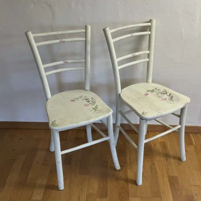 zwei Shabby Chic Holzsessel – Bild 2