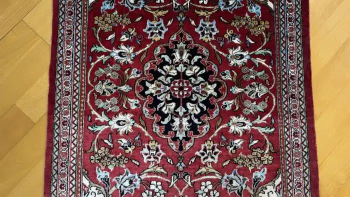schöner farbenfroher Perserteppich 86 x 58 cm – Bild 3