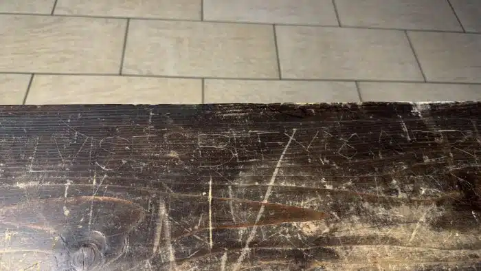 Switbert Lobisser - Aus persönlichem Besitz - Bauerntruhe seiner Eva "Ev" Luise Bleymaier mit den 4 Jahreszeiten von Lobisser bemalt, Frühling, Sommer, Herbst, Winter L 154 T 70 H 79 cm – Bild 21