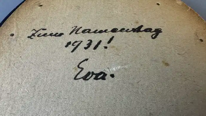 Switbert Lobisser - Aus persönlichem Besitz - Zum Namenstag seiner Eva 1931 - Reliefbild, 19. Jahrhundert, Meerschaum, H 16 cm – Bild 7