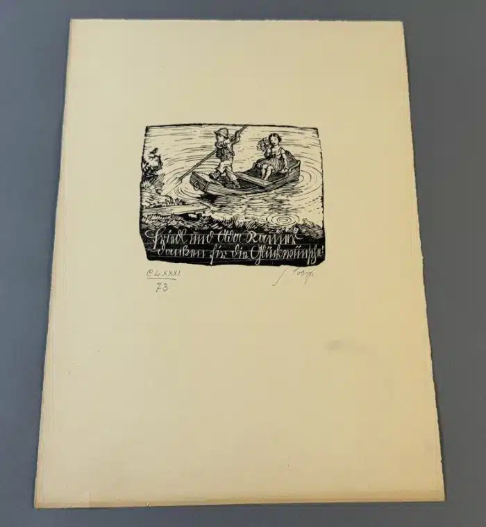 Switbert Lobisser - Holzschnitt -   Op. 181  Friedl und Ada Rainer 25x35 cm signiert nummeriert