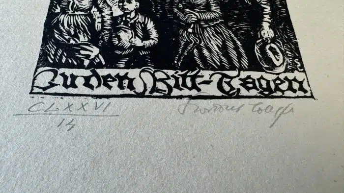 Switbert Lobisser - Holzschnitt -   Op. 176  Zu den Bitt-Tagen 25x35 cm signiert nummeriert – Bild 3