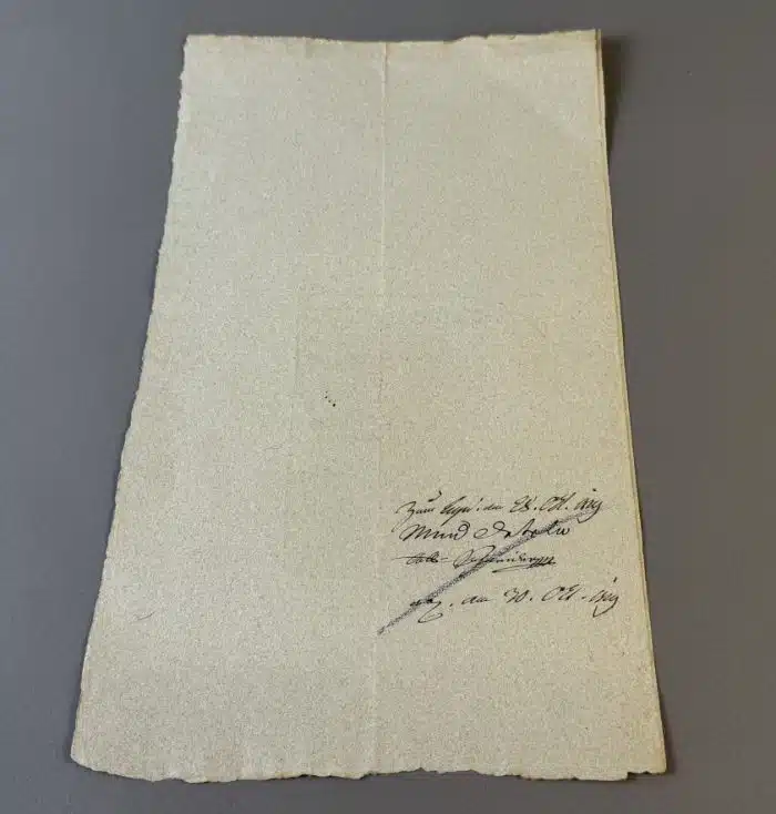 Switbert Lobisser - Holzschnitt -  auf altem Brief   Op. 182  Exlibris Dr. Friedl Rainer 21x36 cm signiert nummeriert – Bild 4