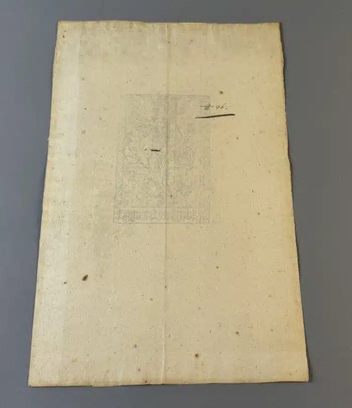 Switbert Lobisser - Holzschnitt -  auf altem Brief   Op. 198  Exlibris Dr. Siegfried Strugger 23x37 cm signiert nummeriert – Bild 4