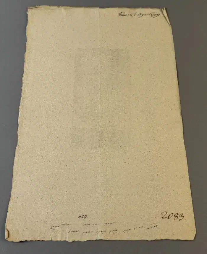 Switbert Lobisser - Holzschnitt -  auf Brief von 1809  Op.186  Switbert Lobisser 1933  24x37,5 cm signiert nummeriert – Bild 4