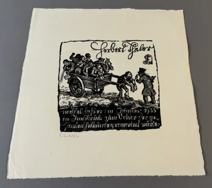 Switbert Lobisser - Holzschnitt -   Op.185  Herbert Thaler Promotion 26,5x28 cm  nummeriert