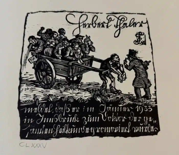 Switbert Lobisser - Holzschnitt -   Op.185  Herbert Thaler Promotion 26,5x28 cm  nummeriert – Bild 2