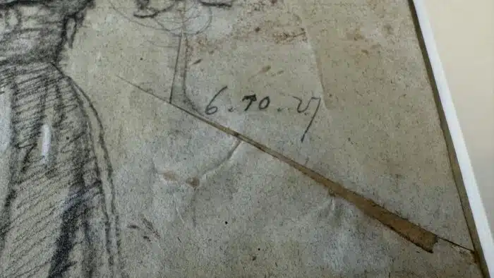 Switbert Lobisser - Zeichnung - Bleistift mit Deckweiß -  Der Eid - 6.10.1927 - 50x64 cm Blatt 21,5x34 cm signiert mit NLS datiert Nachlassstempel – Bild 5