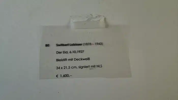 Switbert Lobisser - Zeichnung - Bleistift mit Deckweiß -  Der Eid - 6.10.1927 - 50x64 cm Blatt 21,5x34 cm signiert mit NLS datiert Nachlassstempel – Bild 12