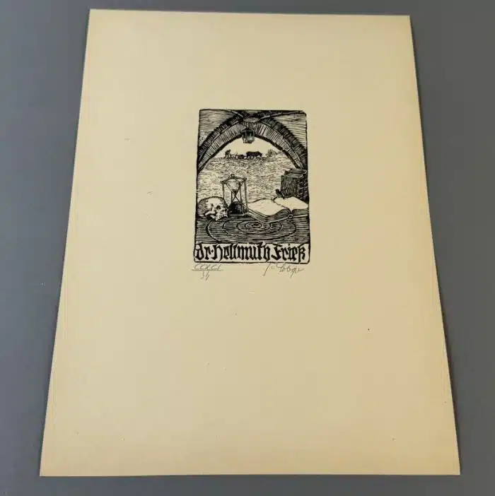Switbert Lobisser - Holzschnitt - Op.291  Exlibris Dr. Helmuth Frieß 24,5x34 cm signiert nummeriert