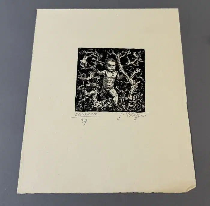 Switbert Lobisser - Holzschnitt - Op.289  Weihnachtsgruß Firma Pustet in Salzburg  20,5x25 cm signiert nummeriert