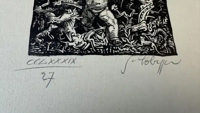 Switbert Lobisser - Holzschnitt - Op.289  Weihnachtsgruß Firma Pustet in Salzburg  20,5x25 cm signiert nummeriert – Bild 3