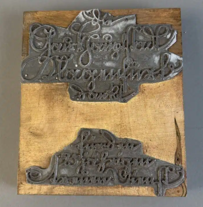 Switbert Lobisser – ORIGINAL Metallklischee / Druckstock –  13,5x15cm  Absolute Rarität – Bild 4