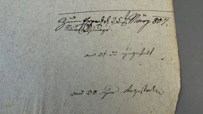 Switbert Lobisser - Holzschnitt - auf altem Brief von 1807  - Op. 288  Exlibris Dr. Konrad Rothenpieler 37,5x24 cm  signiert nummeriert – Bild 5