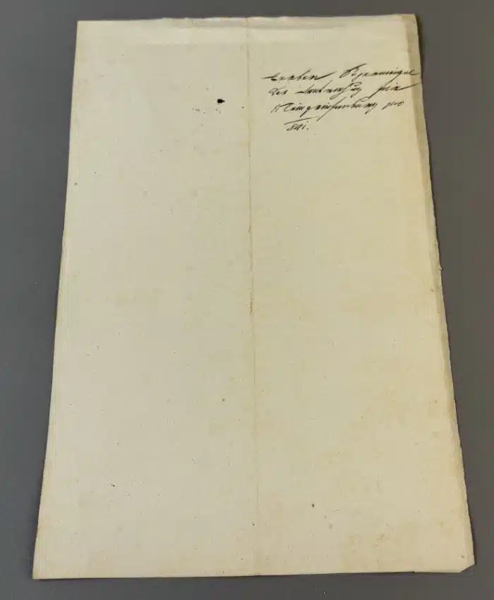 Switbert Lobisser - Holzschnitt - auf altem Brief von 1841  - Op. 287  Exlibris Ing. Herbert von Breisach 37x23,5 cm  signiert nummeriert – Bild 4