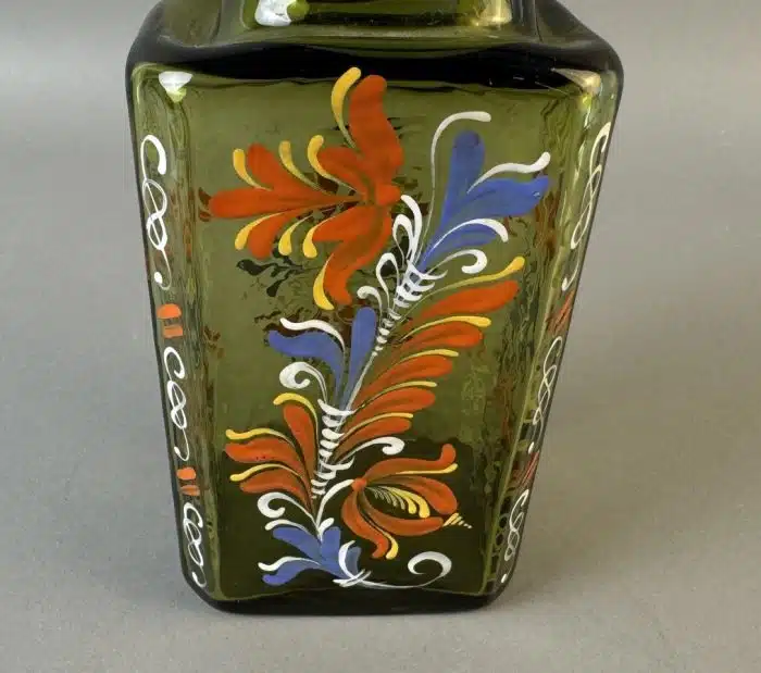 Switbert Lobisser - Aus persönlichem Besitz -  Bemalte Mundgeblasene Flasche mit Verschluss H 19 cm – Bild 2